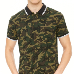 Camo Print Polo