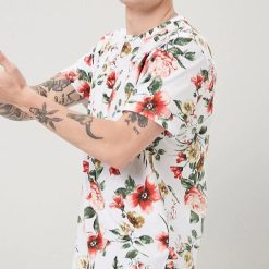 Alternative view of FOREVER21 Men's White Floral Print Tee