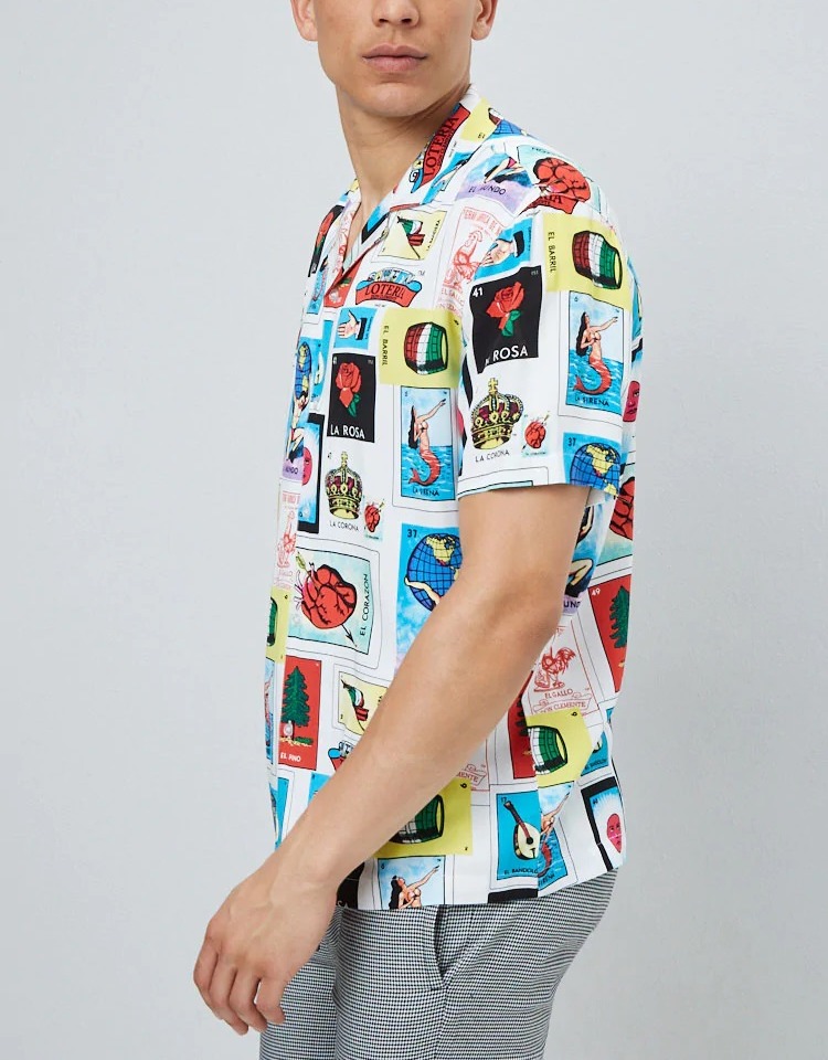 FOREVER 21 Men's Loteria Card Print Shirt - Image 3