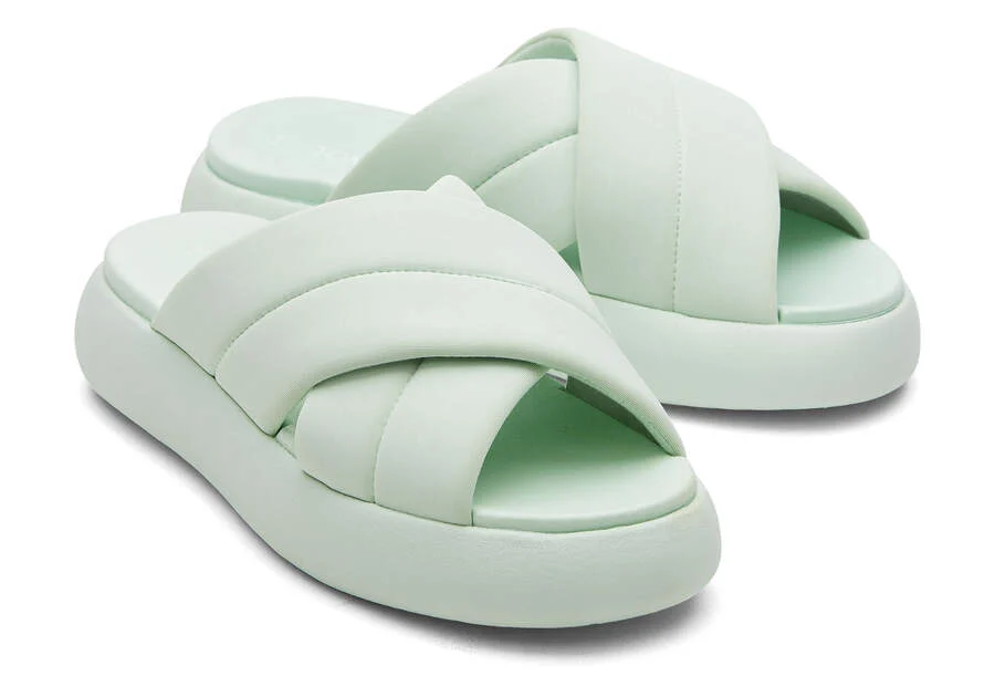 TOMS Women's Mint Mallow Cross-Over Slides - Image 3