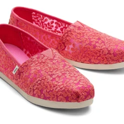 Alternative view of TOMS Women's Fuchsia Rose Botanical Lace Slip-ons