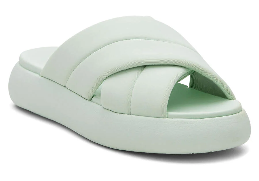 TOMS Women's Mint Mallow Cross-Over Slides - Image 2