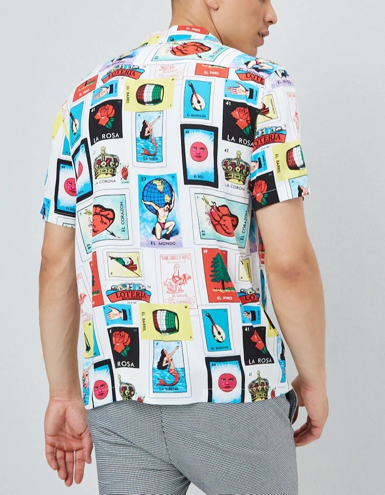 FOREVER 21 Men's Loteria Card Print Shirt - Image 4