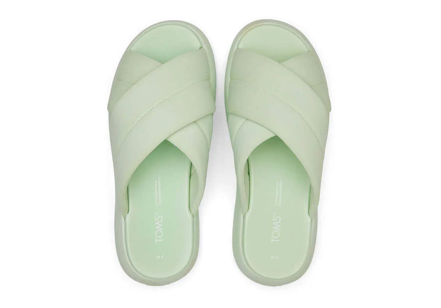 TOMS Women's Mint Mallow Cross-Over Slides - Image 5