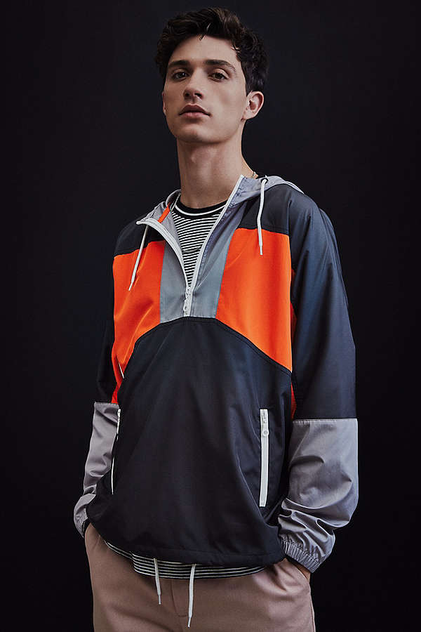 UO ‘90s Colorblocked Anorak Windbreaker Jacket