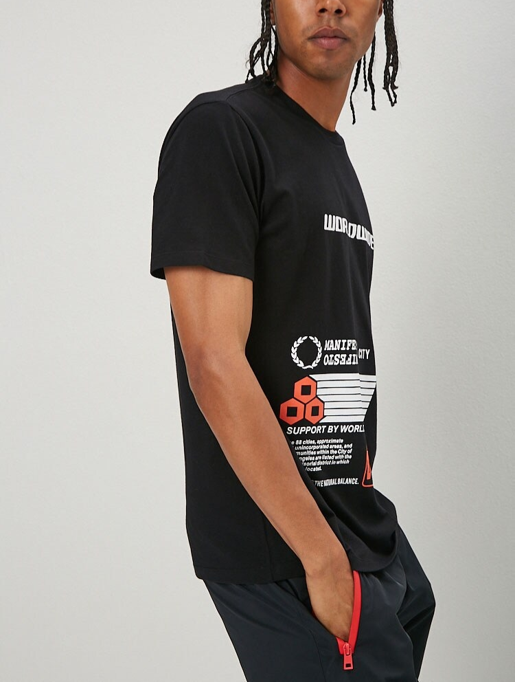 FOREVER21 Men's Worldwide Graphic Tee - Image 3