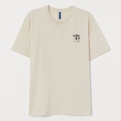 H&M Beige T-shirt with Motif
