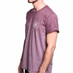 Alternative view of HUF // 12 Galaxies Dipped Heather Wine Tee