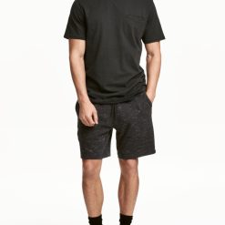 H&M Black Melange Sweatshorts