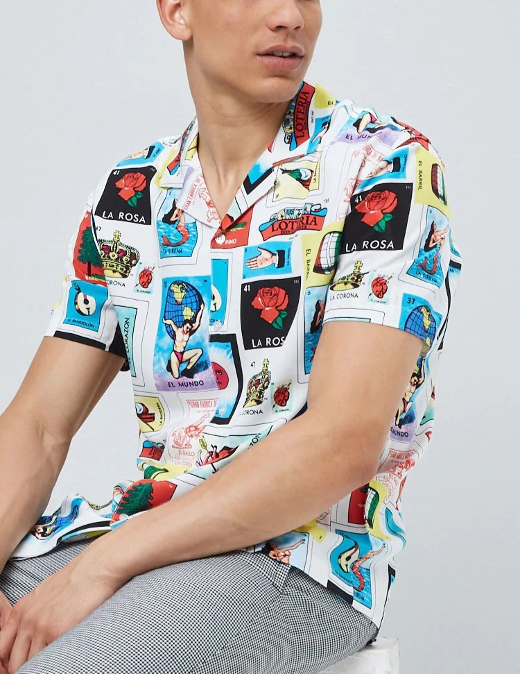 FOREVER 21 Men's Loteria Card Print Shirt - Image 5