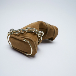 Alternative view of ZARA Embossed Split Leather Crossbody Bag