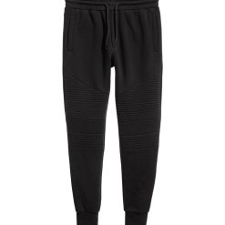 Black Biker Joggers