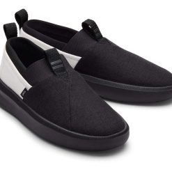 Alternative view of TOMS Men's Black & White Water Resistant Rover Slip-ons