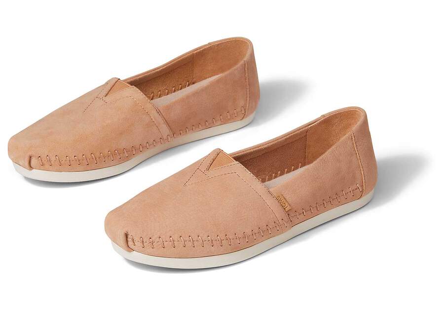 TOMS Women's Honey Tan Leather Slip-ons - Image 2
