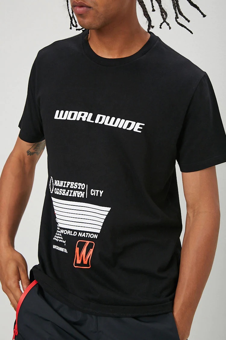 FOREVER21 Men's Worldwide Graphic Tee