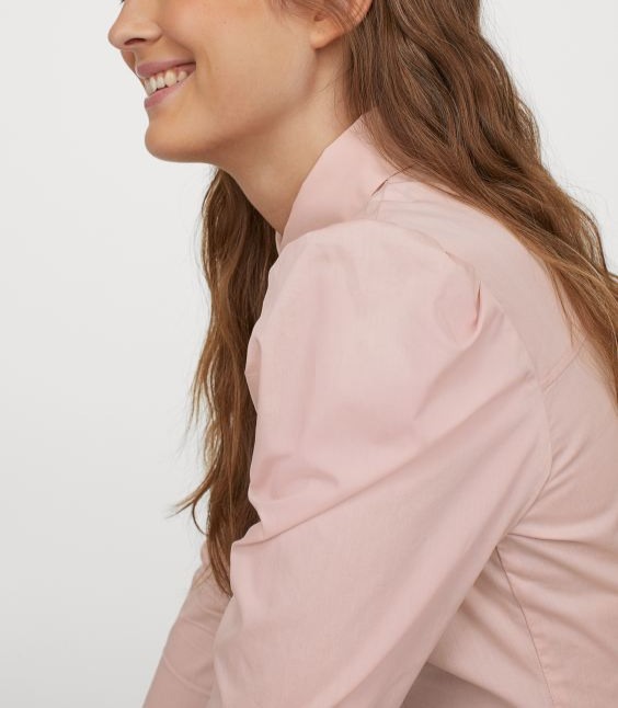 H&M Pink Puff-sleeved Shirt - Image 3