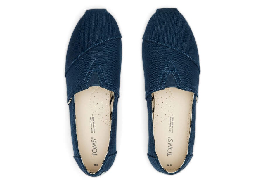TOMS Women's Majolica Blue Heritage Canvas Classics - Image 4