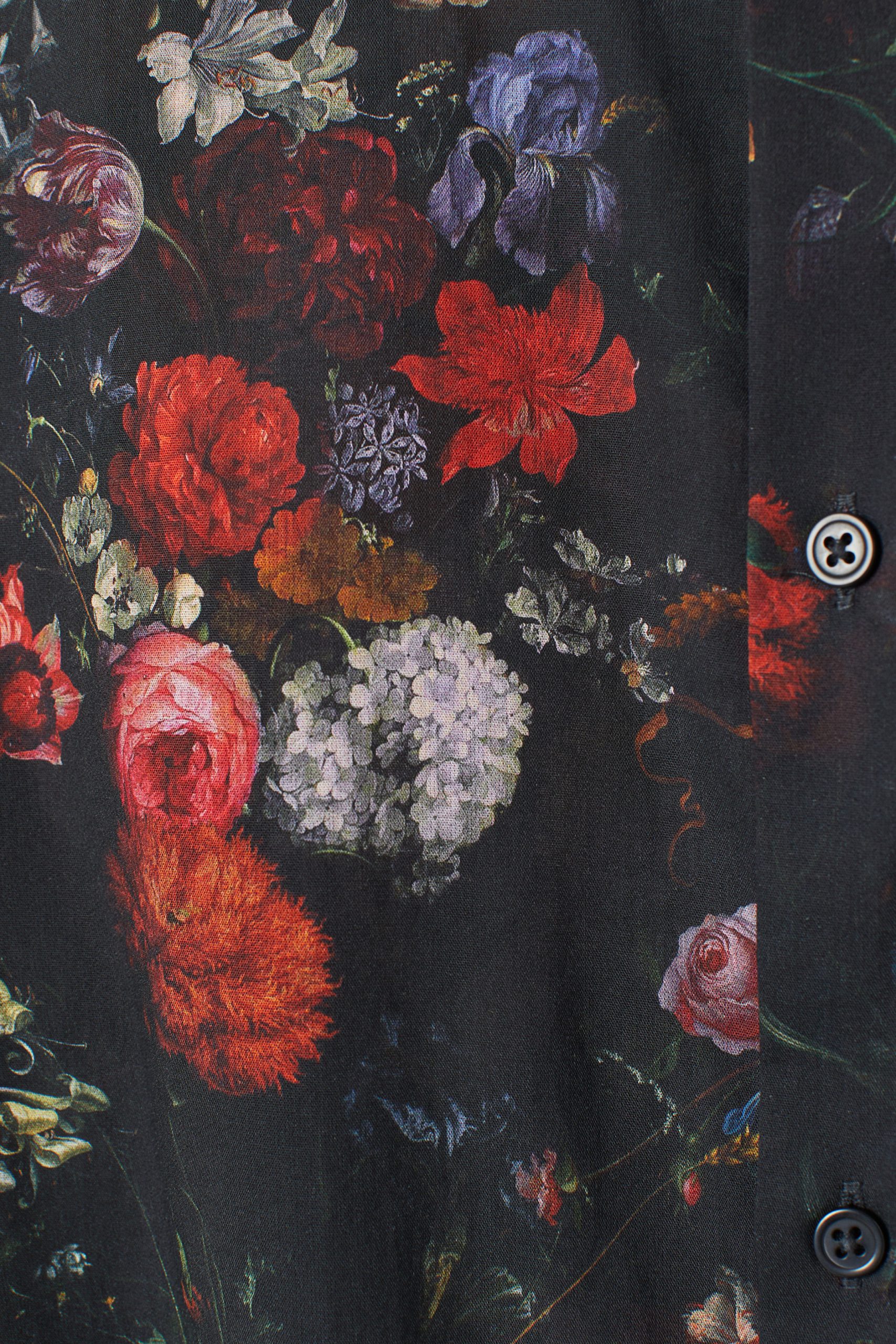 H&M Men's Black Floral Patterned Shirt - Image 4