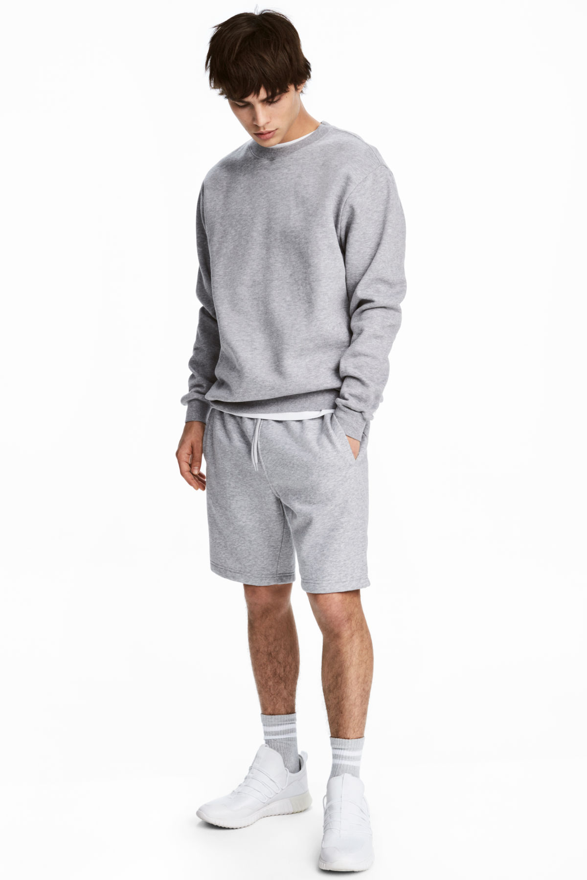 H&M Men's Gray Melange Sweatshorts