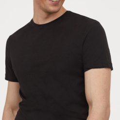 Alternative view of H&M Men's 3-pack Black Slim Fit T-shirts