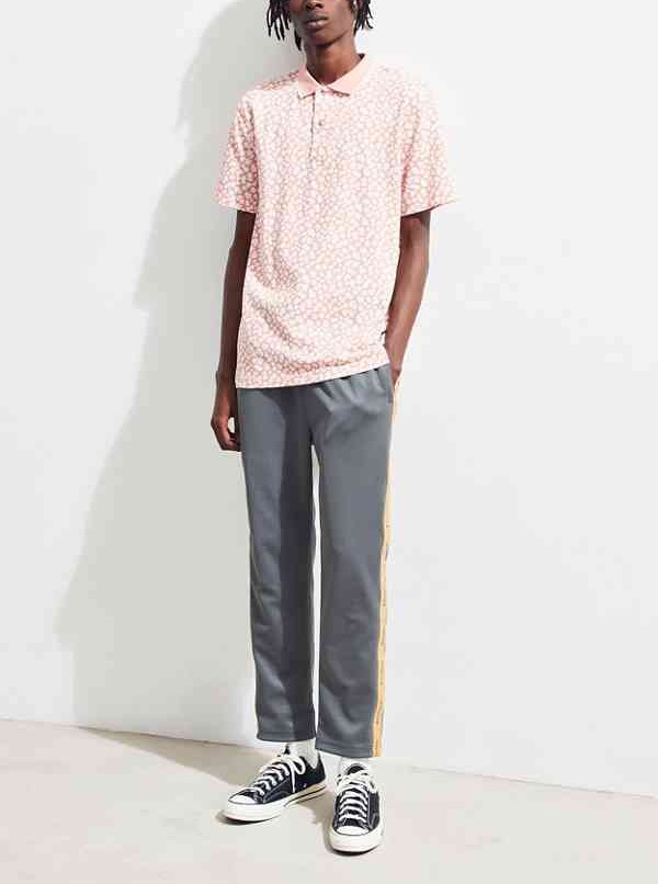 UO Pique Peach Polo Shirt - Image 4