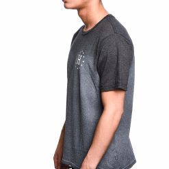 Alternative view of HUF // 12 Galaxies Dipped Heather Charcoal Tee