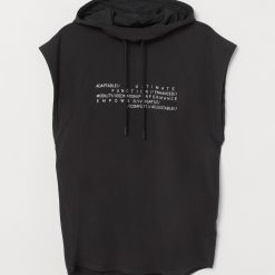 H&M Men's Sleeveless Sports Shirt with Printed Text