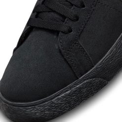 Alternative view of NIKE SB MEN'S ZOOM BLAZER MID BLK/WHTE SNEAKERS