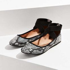 Alternative view of Kimchi Blue Snakeskin Cross-Strap Flat