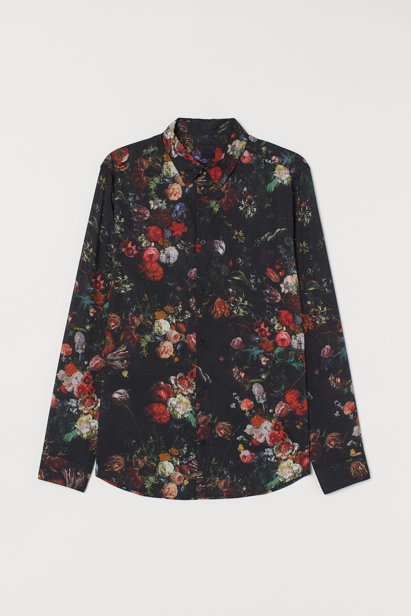 H&M Men's Black Floral Patterned Shirt - Image 5