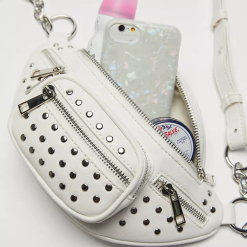 Alternative view of Danni White Studded Faux Leather Belt Bag
