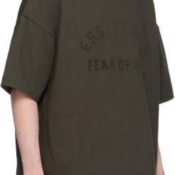 Alternative view of Fear of God ESSENTIALS Gray Crewneck T-Shirt