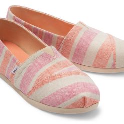 Alternative view of TOMS Women's Fuchsia Rose Wide Stripe Slip-ons